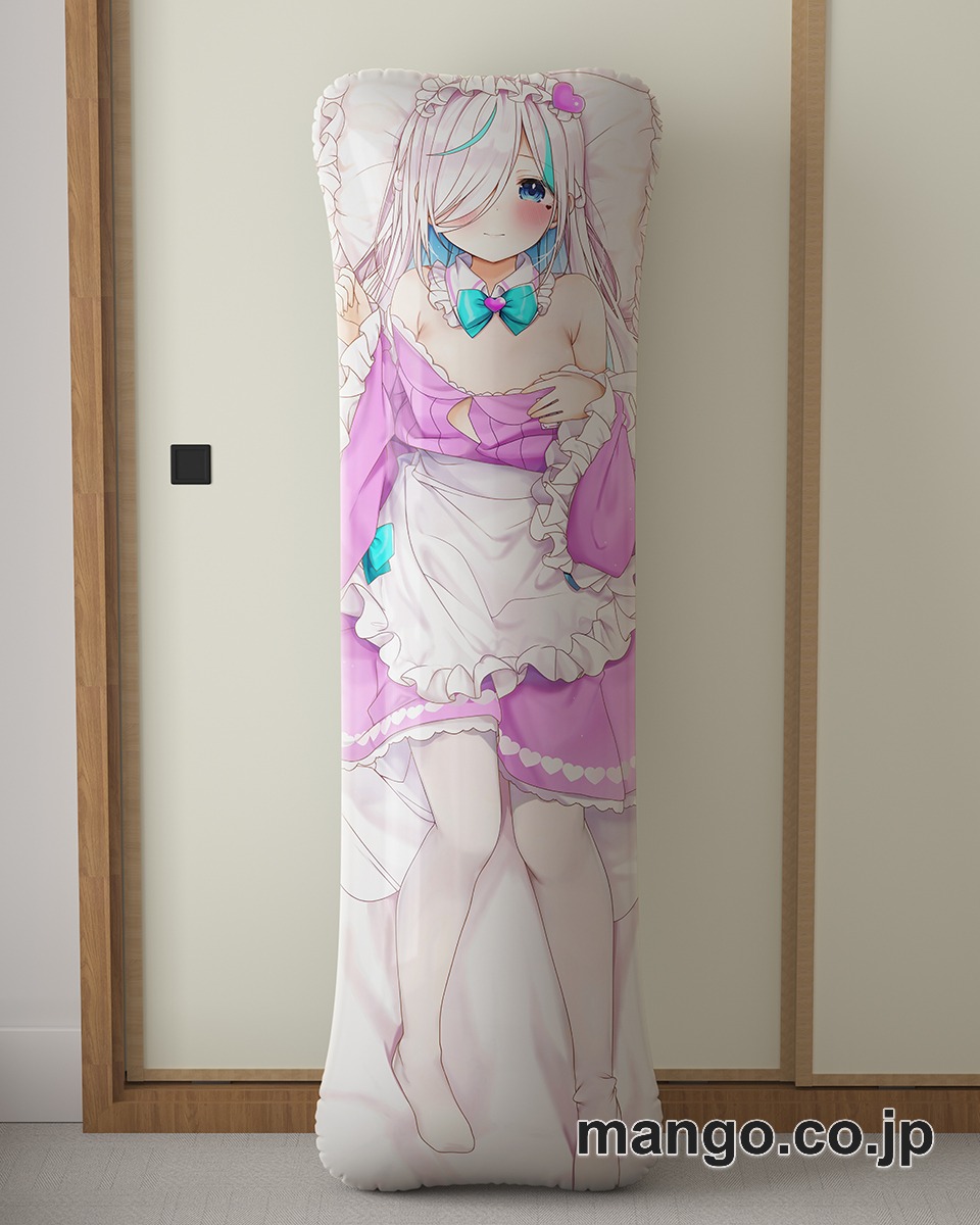アニメ抱き枕カバー【バーチャルYoutuber】イル＝フローラ大型クッションキャラクターグッズPVC製コレクション用｜空気ビニール製 等身大抱き枕 コレクション向けグッズ 2