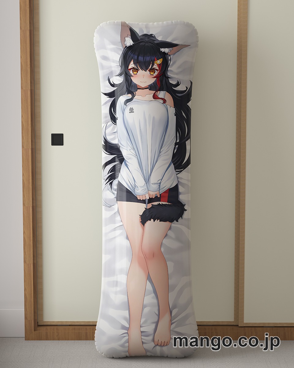 アニメ抱き枕カバー【バーチャルYoutuber】大神ミオ大型クッションキャラクターグッズPVC製コレクション用｜空気ビニール製 等身大抱き枕 コレクション向けグッズ
