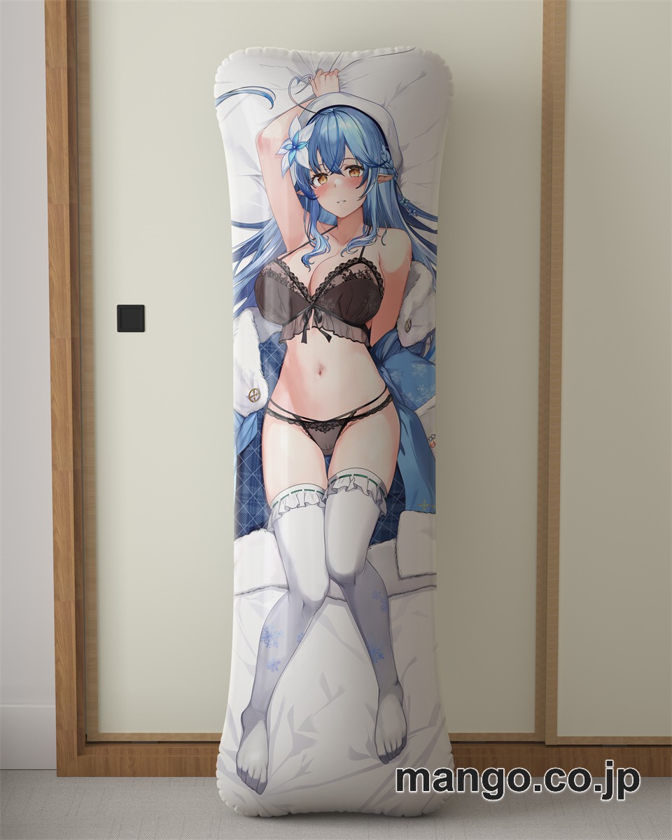 アニメ抱き枕カバー【バーチャルYoutuber】雪花ラミィ大型クッションキャラクターグッズPVC製コレクション用｜等身大エアクッション ビッグサイズ PVC製 アニメグッズ