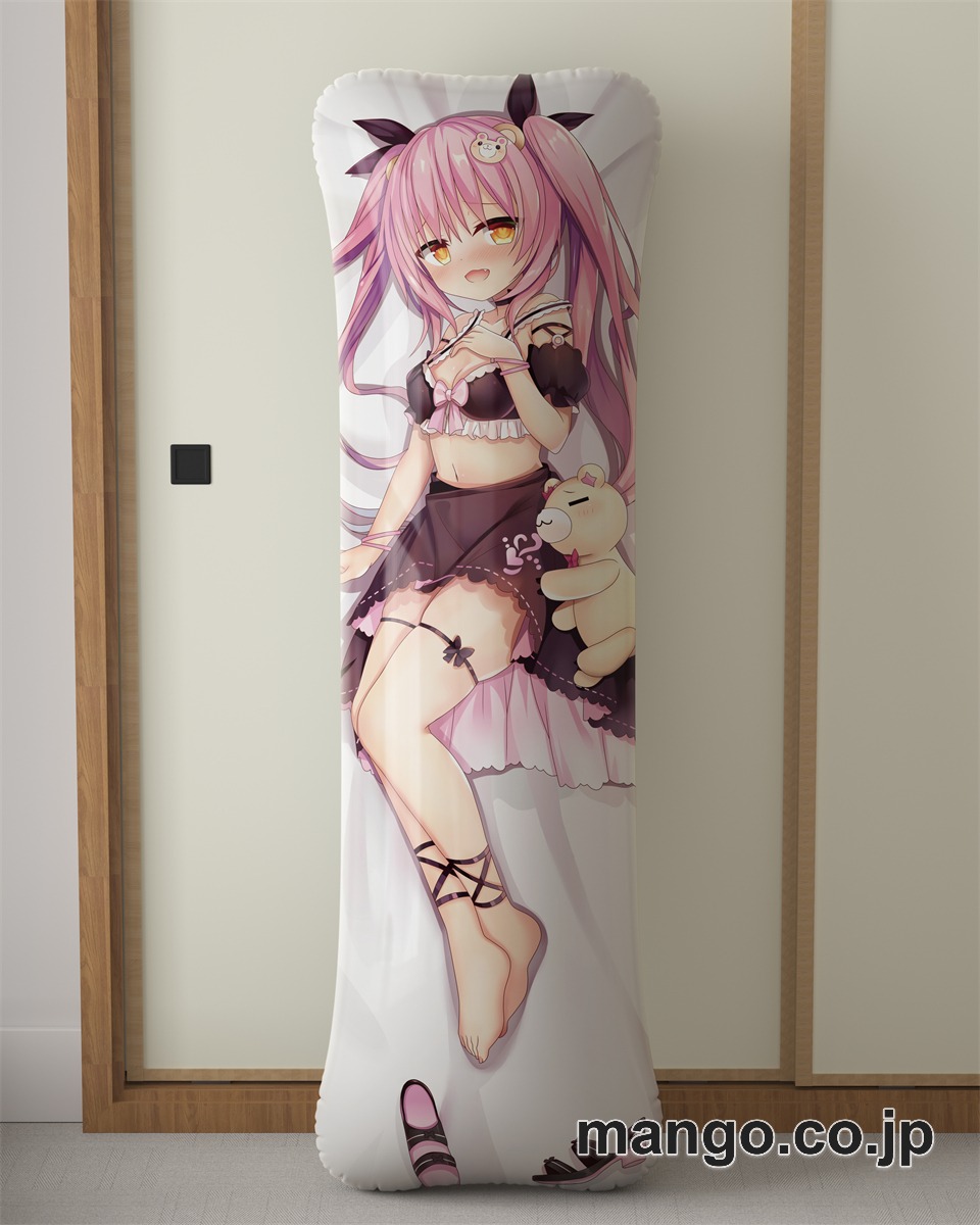 アニメ抱き枕カバー【バーチャルYoutuber】姫熊りぼん大型クッションキャラクターグッズPVC製コレクション用｜PVC エアクッション 等身大サイズ 立体ディスプレイ