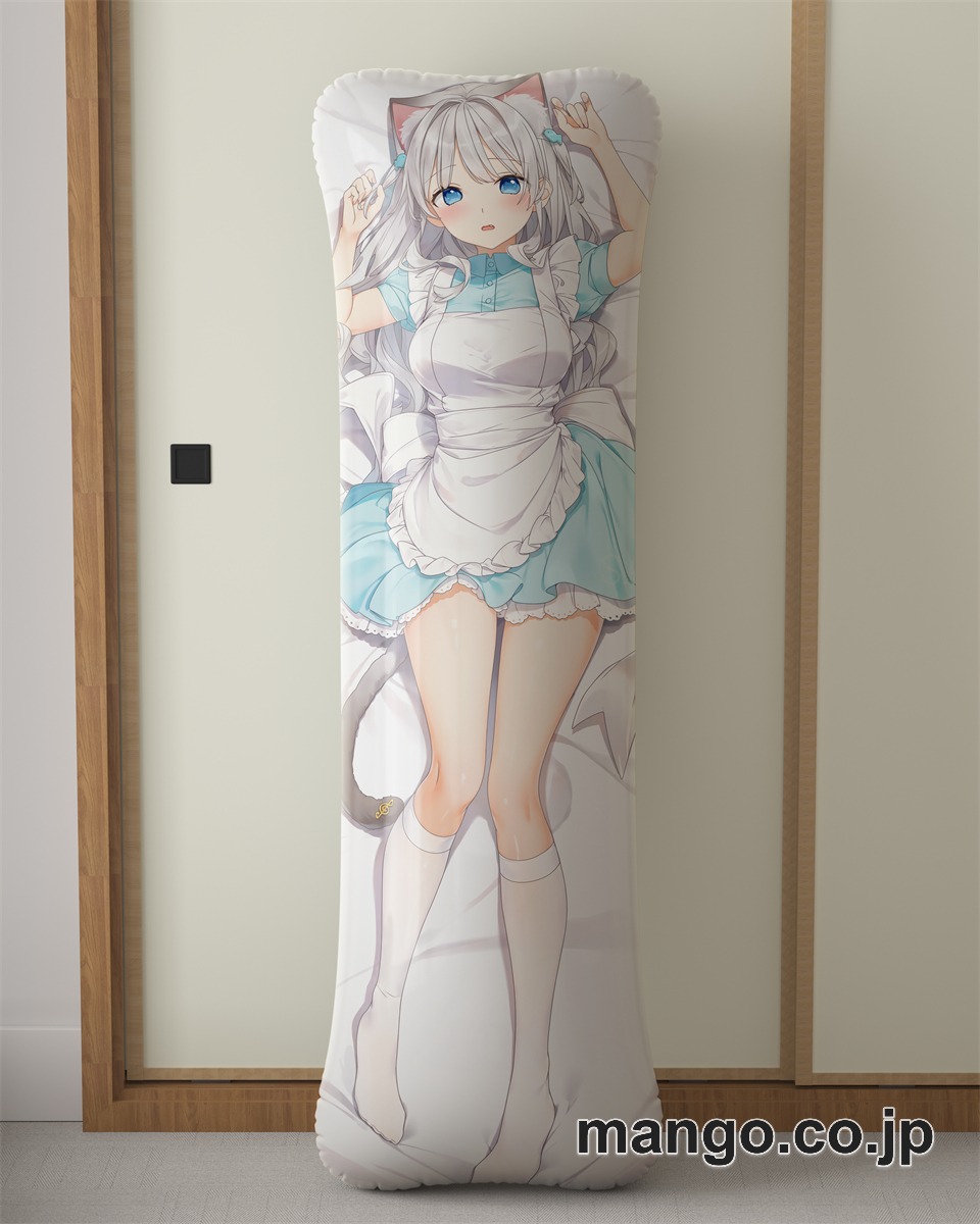 アニメ抱き枕カバー【バーチャルYoutuber】猫耳メイド天凪える大型クッションキャラクターグッズPVC製コレクション用 等身大 抱き枕 空気ビニール製 キャラクターグッズ