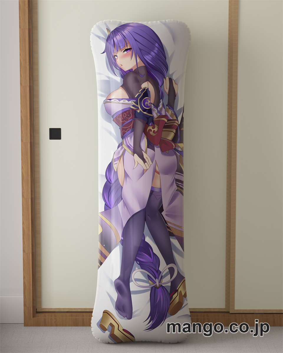 アニメ抱き枕カバー【原神】雷電将軍大型クッションキャラクターグッズPVC製コレクション用｜PVC エアクッション 等身大サイズ 立体ディスプレイ