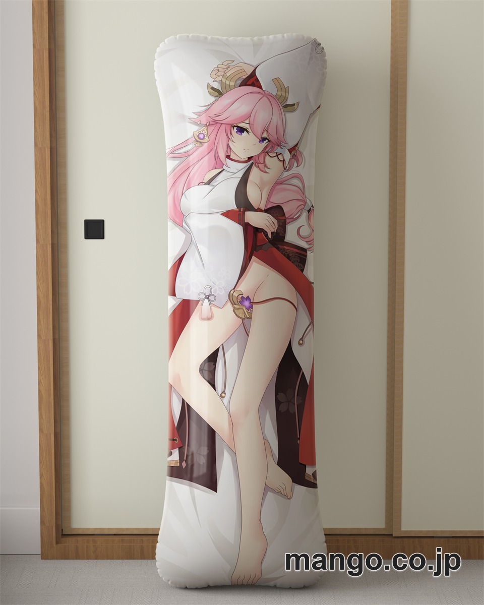 アニメ抱き枕カバー原神八重神子大型クッションキャラクターグッズPVC製コレクション用 等身大ビニールクッション 抱き枕 アニメ・キャラグッズ