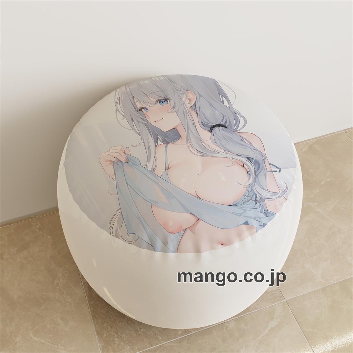 PVC ラウンドスツール【紳士向け】【オリジナル】魅惑の谷間 乳ぼくろ アニメ キャラクターグッズ PVC製 ラウンドスツール コレクション用 2